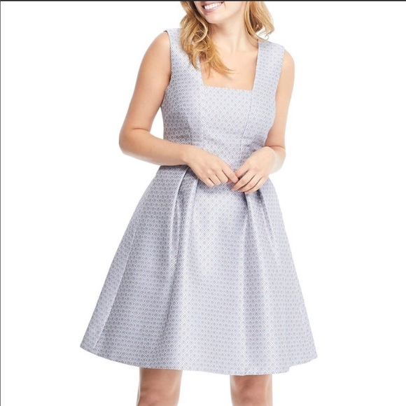 NWOT Gal Meets Glam Cosette Jacquard blue dress 10 - Picture 2 of 11